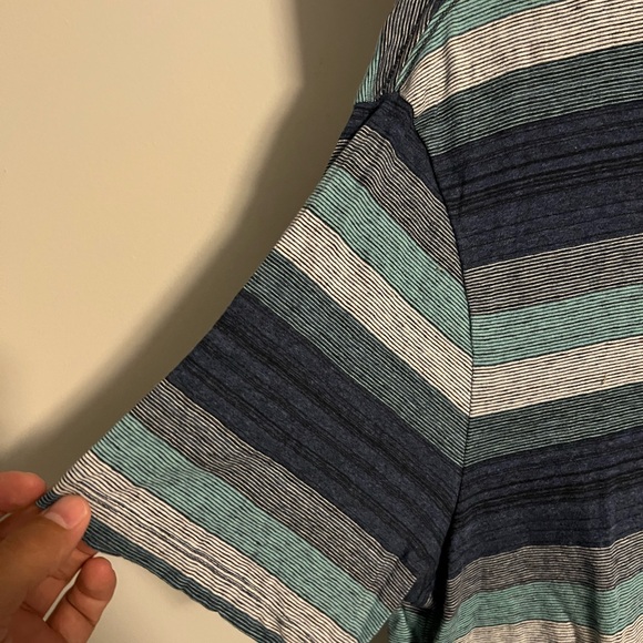 Blues/Grays Striped Tee - Picture 2 of 7